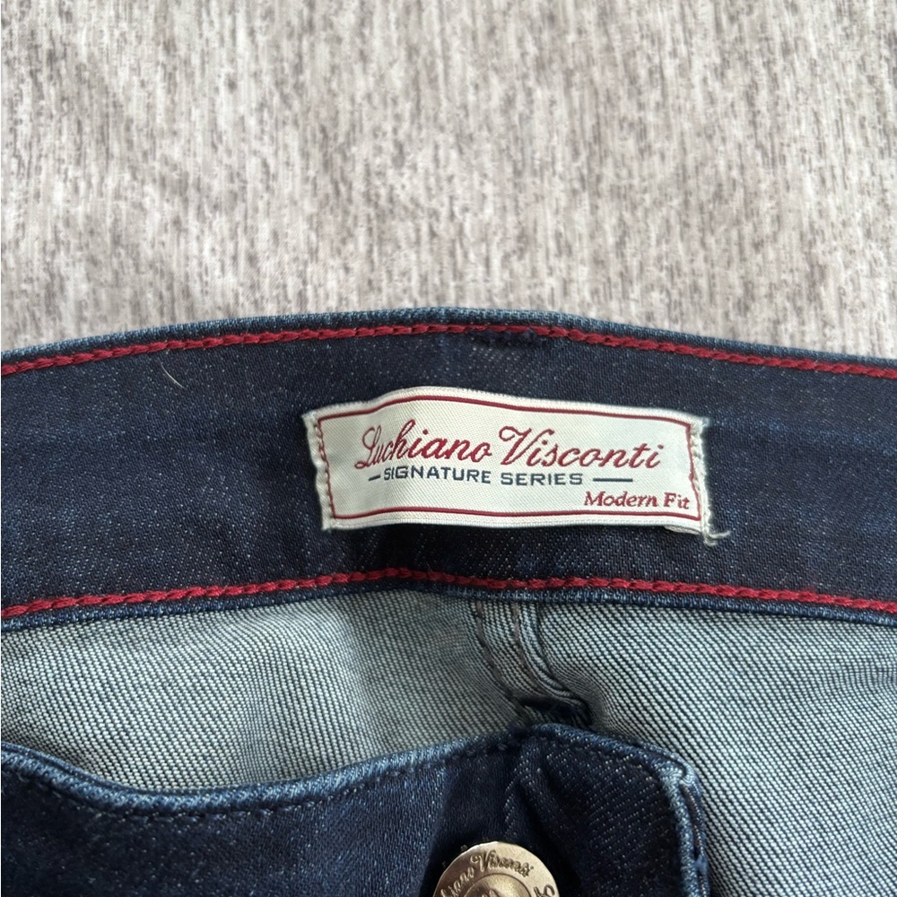 Luchiano Visconti Men's Dark Blue Jeans - Picture 5 of 10